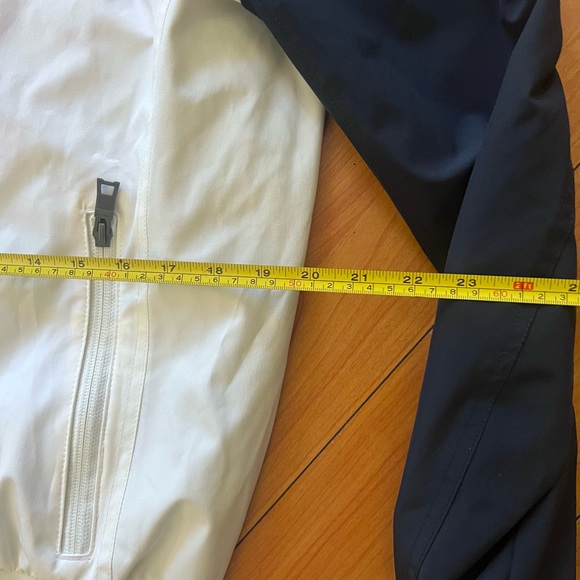 Nautica Zip Up Jacket Mens Small Blue White Stretch Water Resistance - Picture 8 of 9